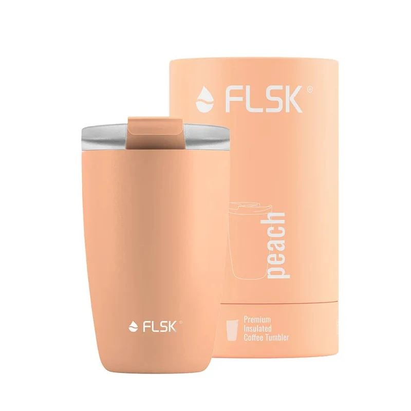 FLSK To-Go - Cup aus Edelstahl, peach, 350ml, 14,2cm hoch