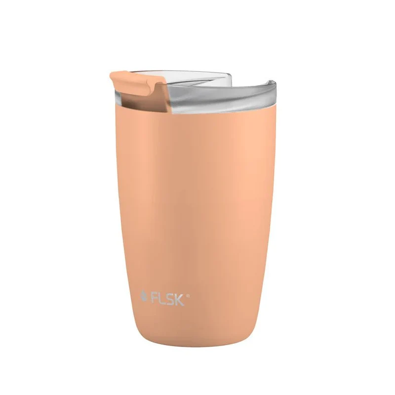 FLSK To-Go - Cup aus Edelstahl, peach, 350ml, 14,2cm hoch