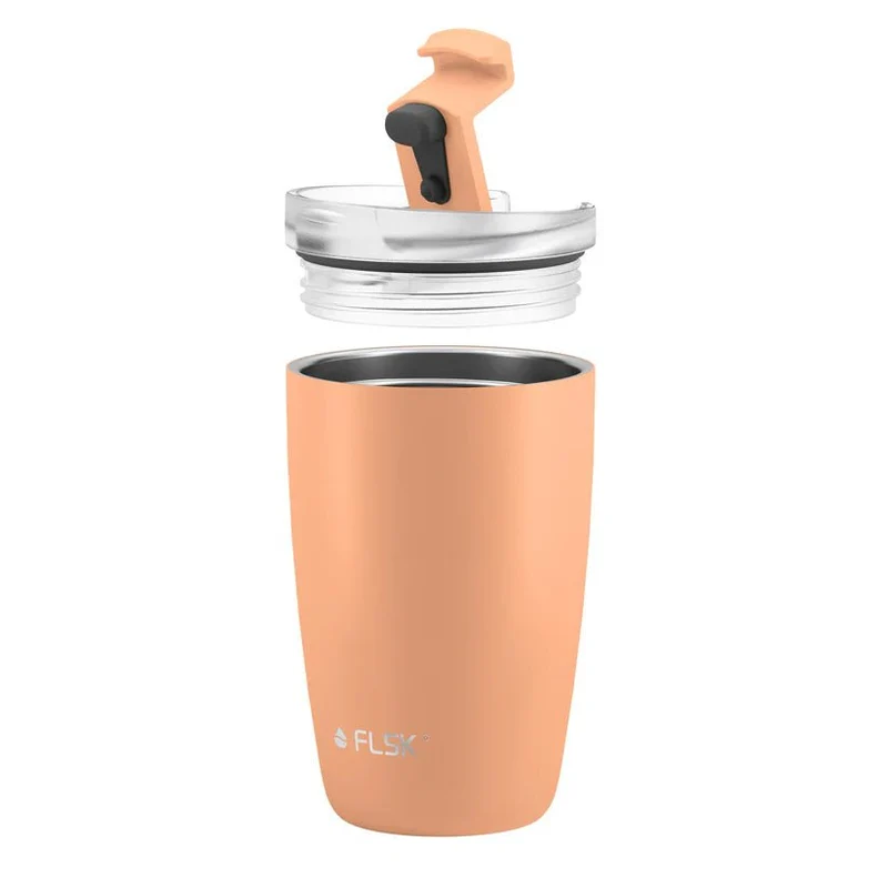 FLSK To-Go - Cup aus Edelstahl, peach, 350ml, 14,2cm hoch