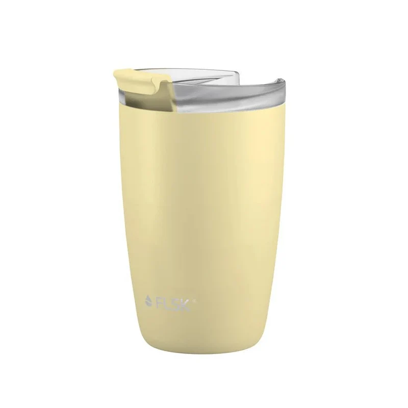 FLSK To-Go - Cup aus Edelstahl, lemon, 350ml, 14,2cm hoch