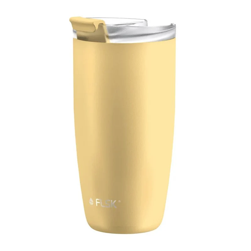 FLSK To-Go - Cup aus Edelstahl, lemon, 500ml, 17,8cm hoch