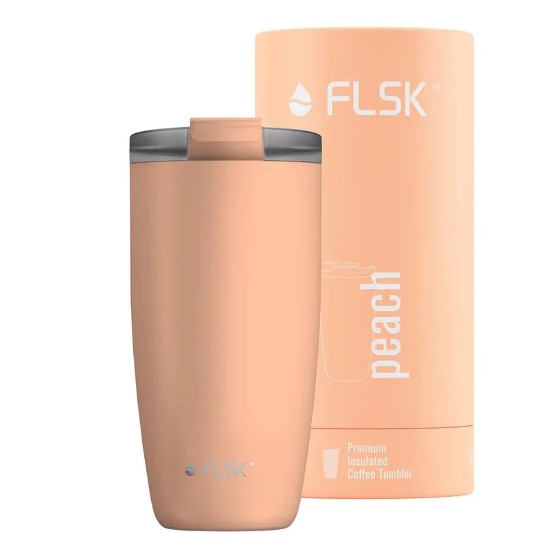 FLSK To-Go - Cup aus Edelstahl, peach, 500ml, 17,8cm hoch