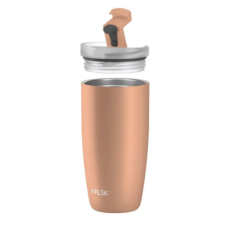 FLSK To-Go - Cup aus Edelstahl, peach, 500ml, 17,8cm hoch