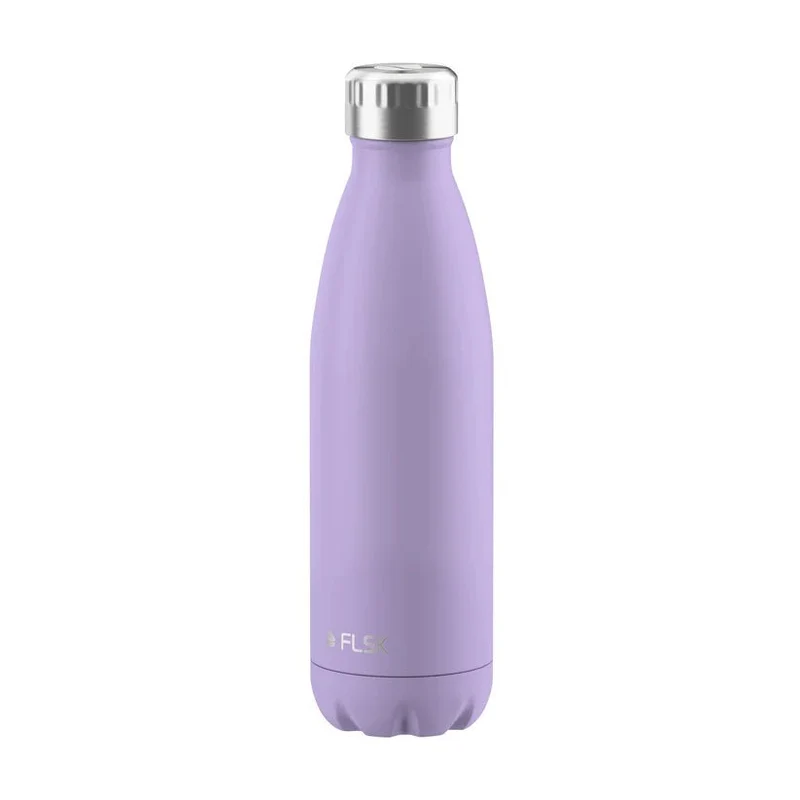 FLSK Trinkflasche aus Edelstahl, lavender, 500ml, 25,5cm hoch