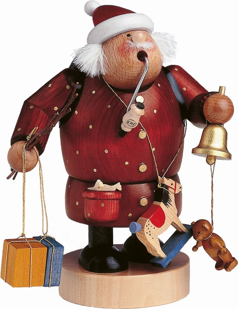 KWO - Räuchermann nostalgischer Weihnachtsmann, Holzkunst, Höhe 20cm