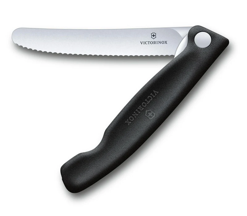 Victorinox - 'Swiss Classic Faltbares Gemüsemesser, Wellenschliff, schwarz'