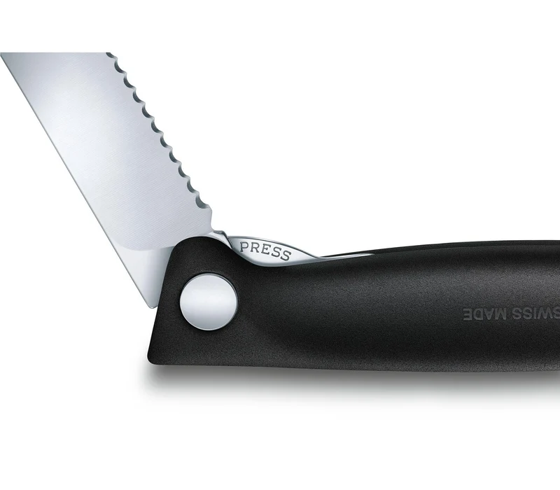 Victorinox - 'Swiss Classic Faltbares Gemüsemesser, Wellenschliff, schwarz'