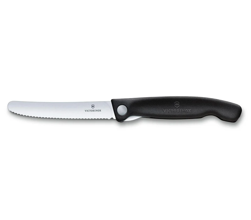 Victorinox - 'Swiss Classic Faltbares Gemüsemesser, Wellenschliff, schwarz'
