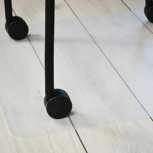 ZOLTA Bodenschutzmatte für Hartböden 0,5mm 100 x 140cm Halbtransparent - Schreibtischstuhl Unterlage - Bürostuhl Matte - Bodenmatte unter Bürostuhl und Schreibtisch - Schreibtischunterlage