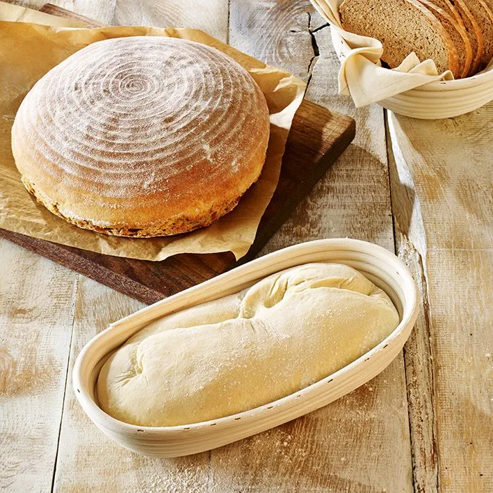 RBV Birkmann, Gärkörbchen länglich 30 x 14 cm H 65cm für Brote bis 1000gr
