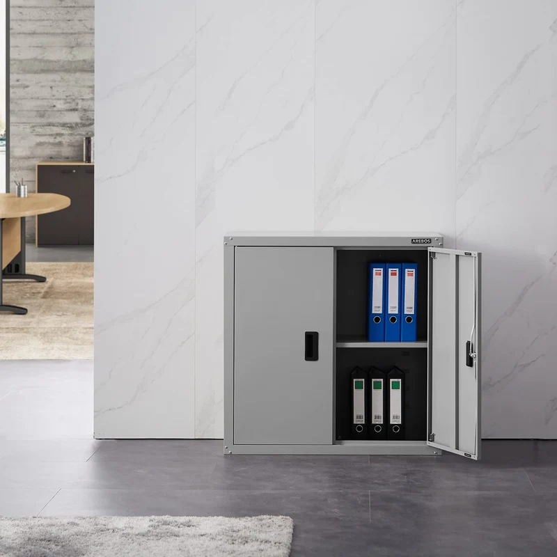 Arebos Aktenschrank Büroschrank Lagerschrank Materialschrank Stahlschrank