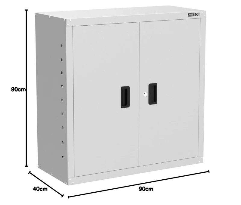 Arebos Aktenschrank Büroschrank Lagerschrank Materialschrank Stahlschrank