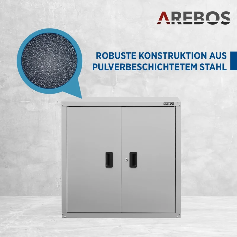 Arebos Aktenschrank Büroschrank Lagerschrank Materialschrank Stahlschrank