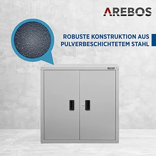 Arebos Aktenschrank Büroschrank Lagerschrank Materialschrank Stahlschrank