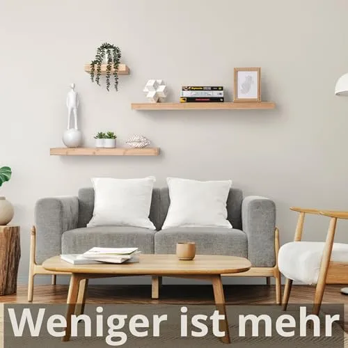 Velano Wandregal - Bücherregal - Schweberegal 79,5x23,5 Sonoma Eiche