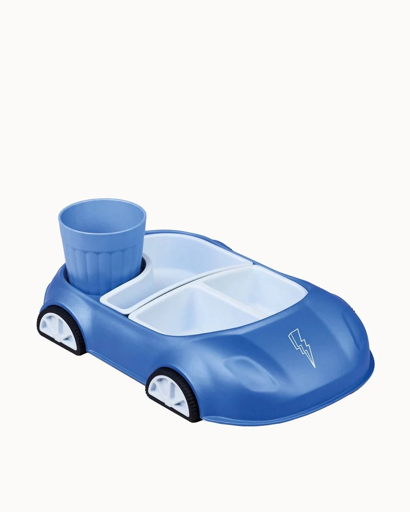 chic.mic 'bioloco Set Kindergeschirr Auto in blau'