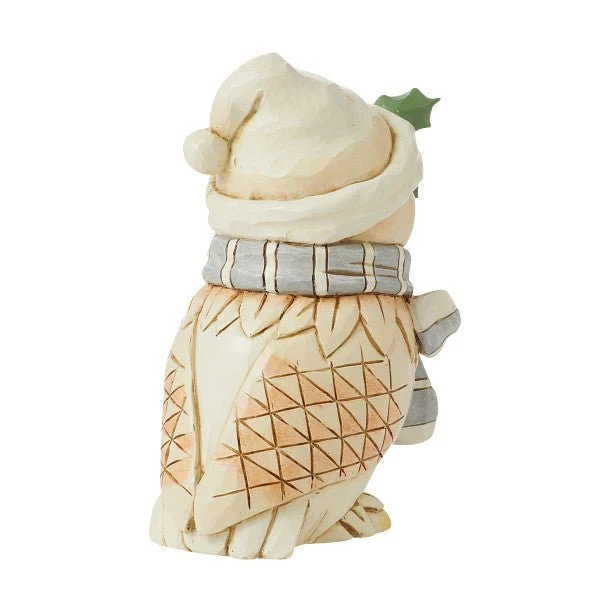 Jim Shore - Figur 'White Woodland Owl with Scarf Figurine - Weiße Waldkauz mit Schal Figur - 12cm' 2024