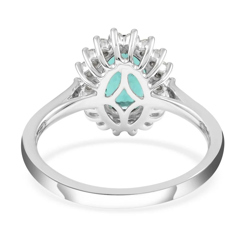 Rhapsody AAAA Indicolith und weißer Diamant-Ring, VS E-F, 950 Platin ca. 1.55 ct