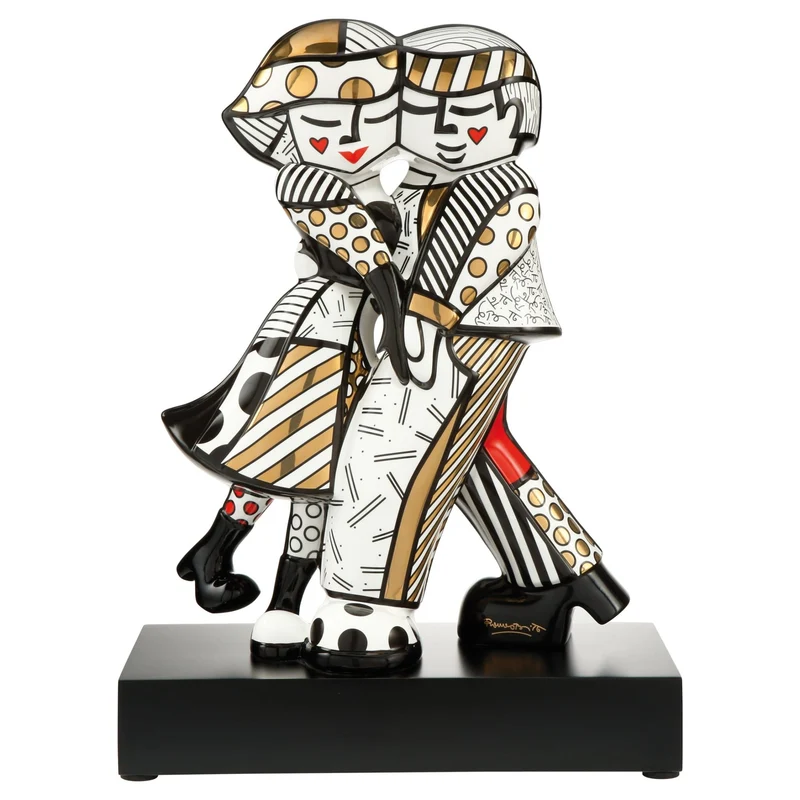 Goebel Pop Art Romero Britto 'Golden Cheek to Cheek - Figur'