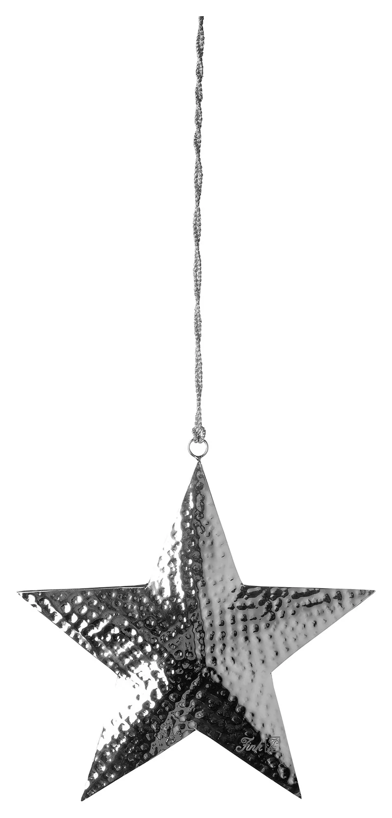 FINK, Jella Deko Stern, Edelstahl gehämmert, Höhe 20,5cm
