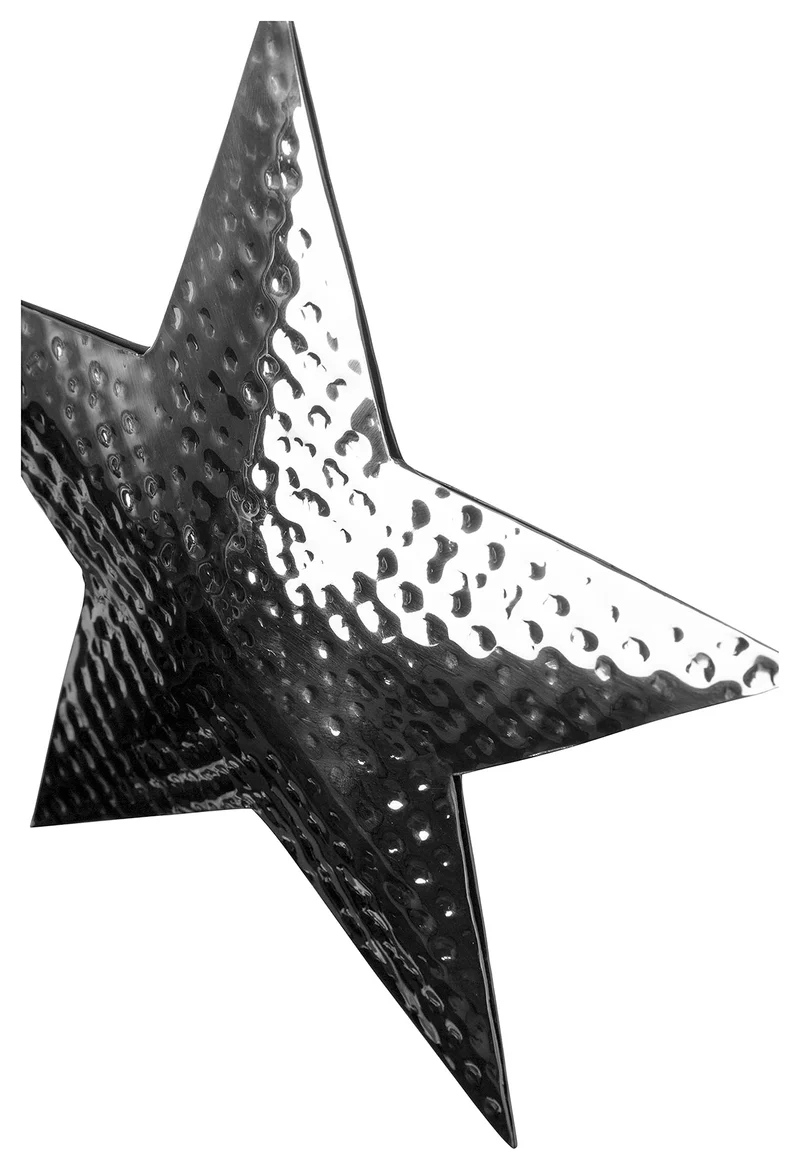 FINK, Jella Deko Stern, Edelstahl gehämmert, Höhe 20,5cm