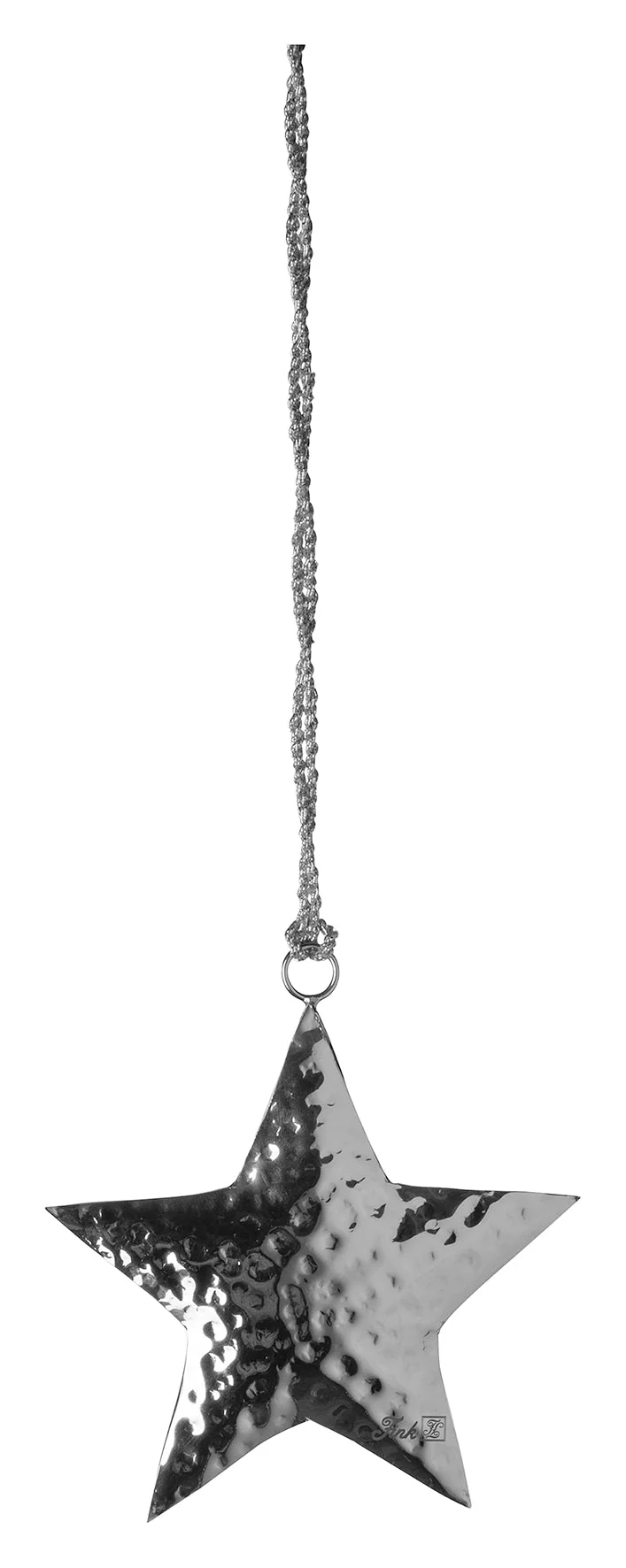 FINK, Jella Deko Stern, Edelstahl gehämmert, Höhe 11,5cm