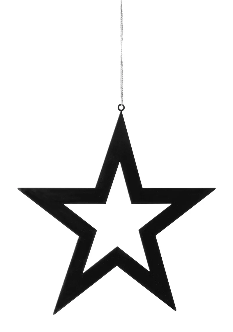 FINK, Insa Anhänger Stahl pulverbeschichtet glatt, schwarz, Höhe 14,5cm