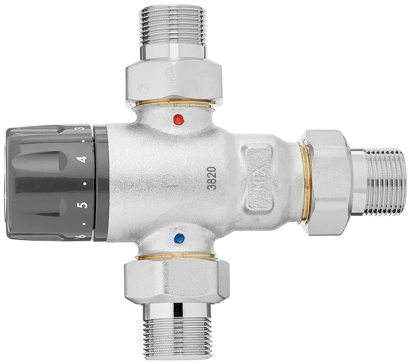 Caleffi 521500 Thermomischer 3/4 Zoll 30 - 65 °C Verkalkungsunempfindlich Einstellbar Entzinkungsfreies