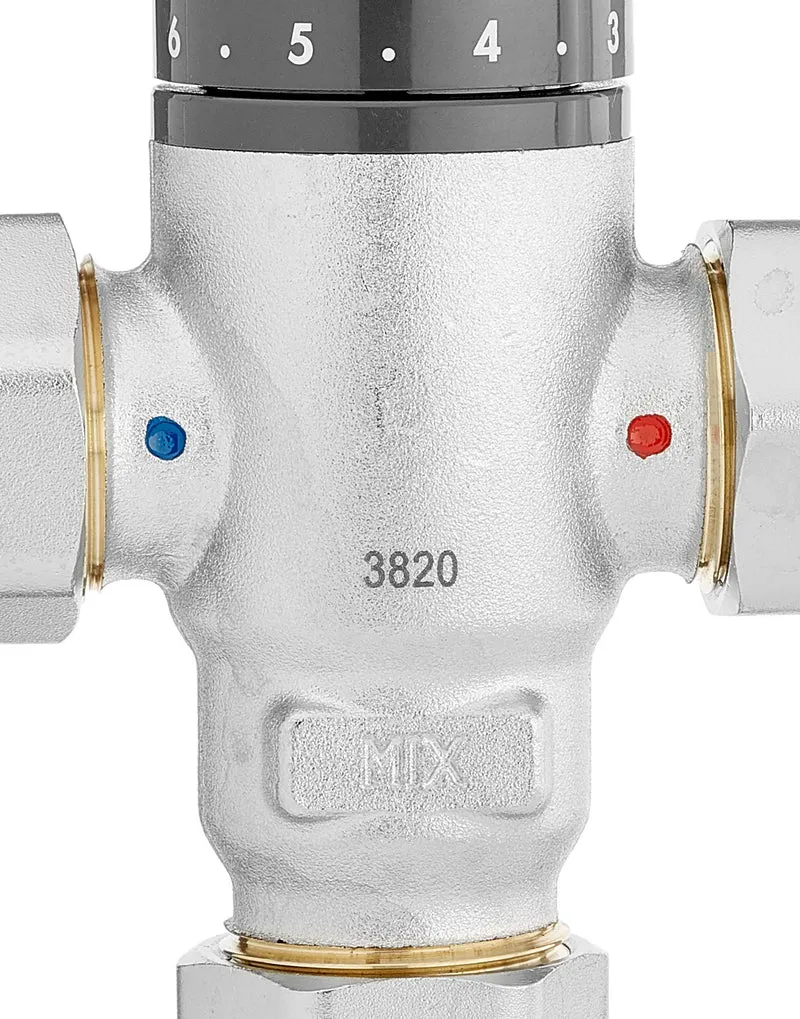 Caleffi 521500 Thermomischer 3/4 Zoll 30 - 65 °C Verkalkungsunempfindlich Einstellbar Entzinkungsfreies