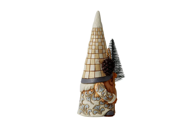 Jim Shore - Figur 'White Woodland Gnome with Sisal Tree - Gnome mit Sisalbaum - 17,5cm' 2024