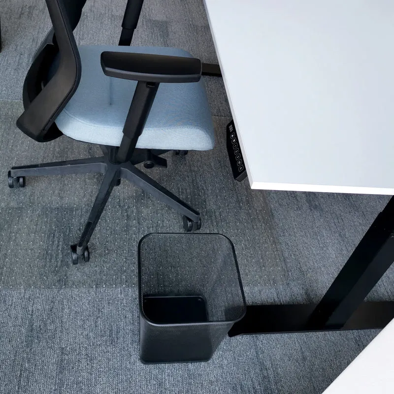 D.RECT KOMO Papierkorb Metallgitter 18 Liter Eckig Mülleimer Schreibtisch Büro Abfalleimer Schwarz