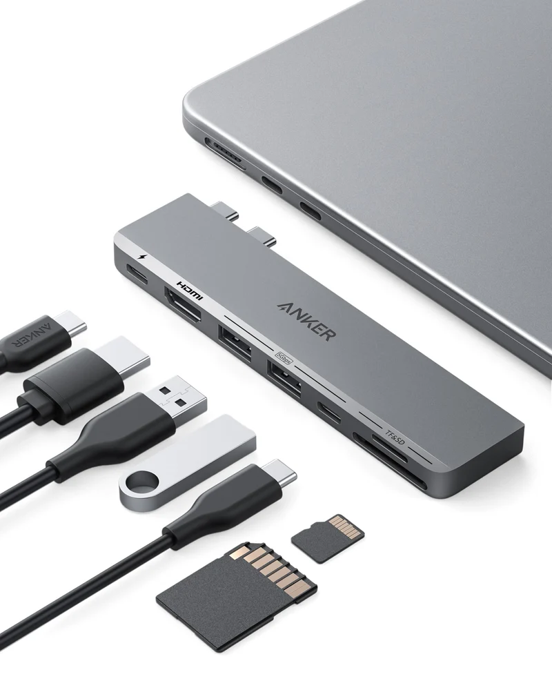 Anker 547 USB-C Hub (7-in-2) mit 4K HDMI Display für MacBook