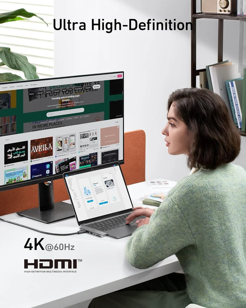 Anker 547 USB-C Hub (7-in-2) mit 4K HDMI Display für MacBook