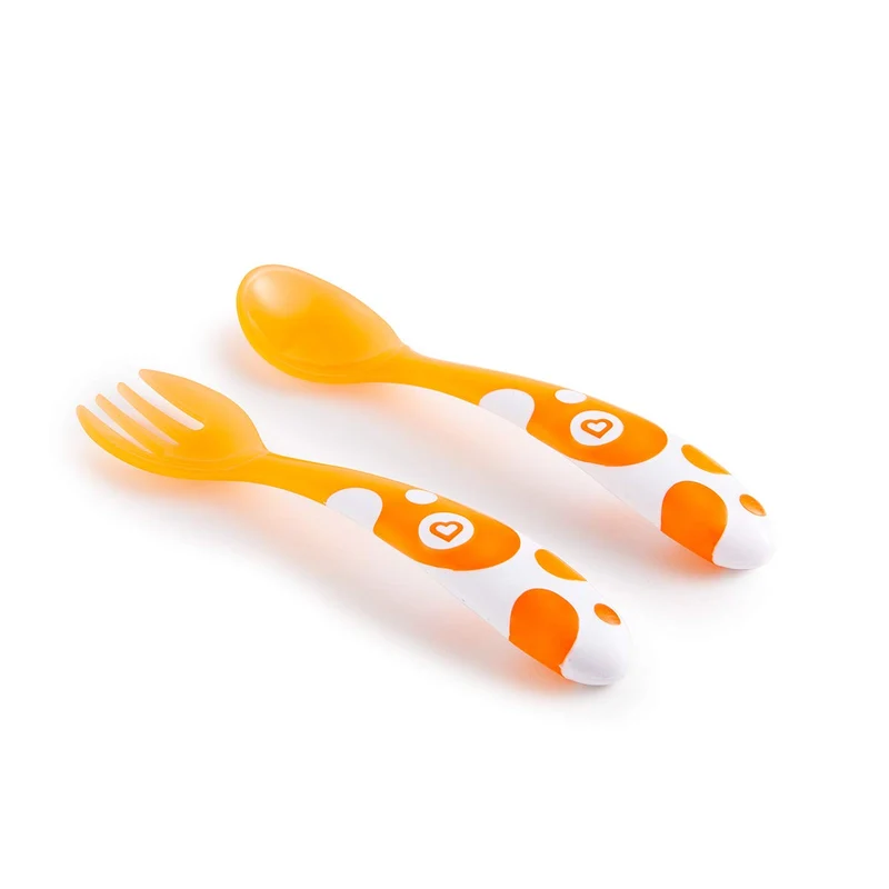 Munchkin Multi-Coloured Forks and Spoons Set of 6, Multi-coloured, (Pack of 6)