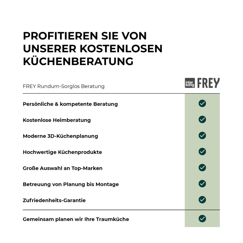 Wert-Küche Vivien T-Form mit Ansetztisch in Weiß – Küchenstudio FREY