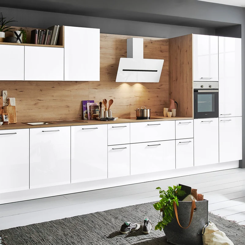Nolte Lux Küchenzeile modern in Weiß – Küchenstudio FREY