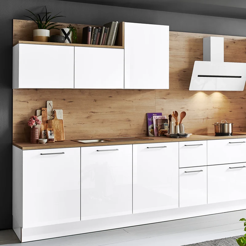 Nolte Lux Küchenzeile modern in Weiß – Küchenstudio FREY