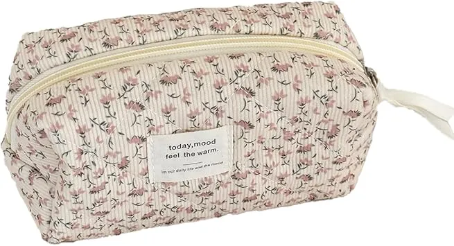 Blumenmuster Kulturtasche, Federmäppchen Bleistift, Kosmetiktasche, die Cartoon-Tasche ist Klein und süß und Kann als Spielzeugtasche, Schlüsseltasche Verwendet Werden, Geldtasche (Rosa)