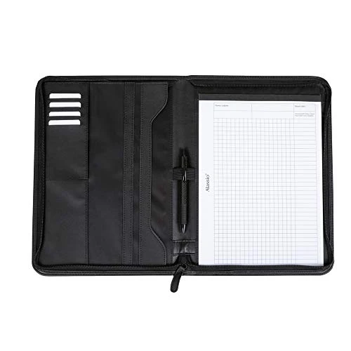 ALASSIO 30067 Schreibmappe A4 Lorenzo, Orga-Mappe 34 x 25 x 2,5 cm, Schwarz