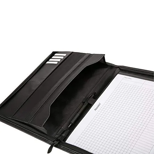 ALASSIO 30067 Schreibmappe A4 Lorenzo, Orga-Mappe 34 x 25 x 2,5 cm, Schwarz