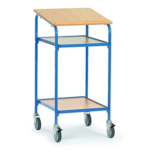 Fetra Transportgeräte bbma834 Gestell Arbeit mit Ablagefläche, ohne Rollen, 125 mm Durchmesser, 615 mm Länge x 610 mm Breite x 1195 mm Höhe
