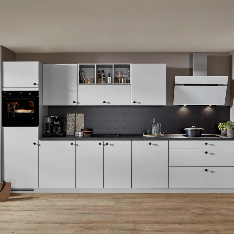 Nobilia Küchenzeile modern in Seidengrau – Küchenstudio FREY