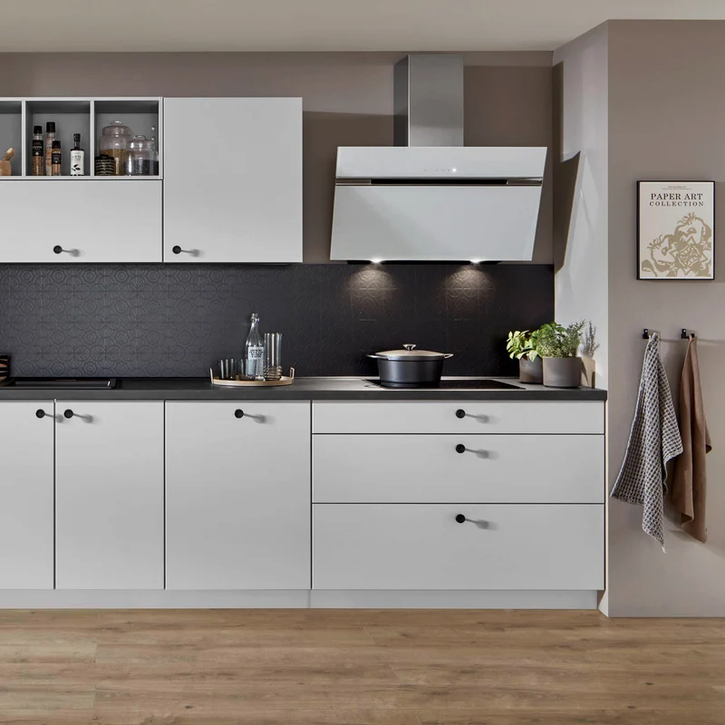 Nobilia Küchenzeile modern in Seidengrau – Küchenstudio FREY
