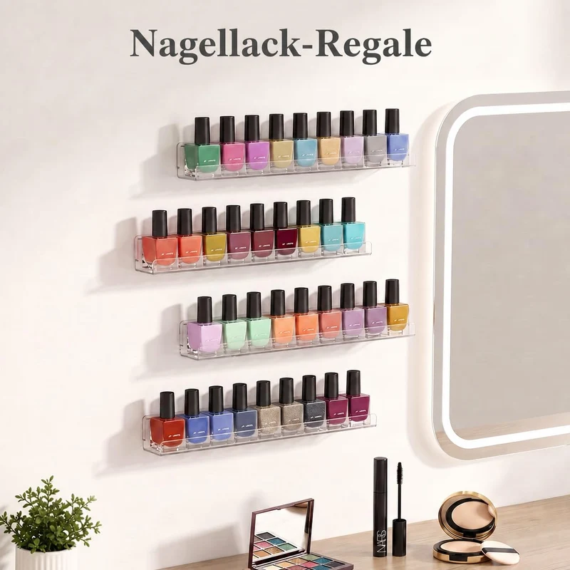 Lifewit 6 Pack Wandregal Schmal, 30,4cm Kunststoff Schweberegal, Klar