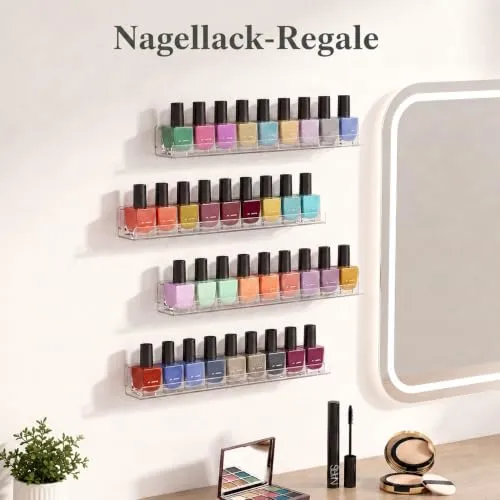 Lifewit 6 Pack Wandregal Schmal, 30,4cm Kunststoff Schweberegal, Klar