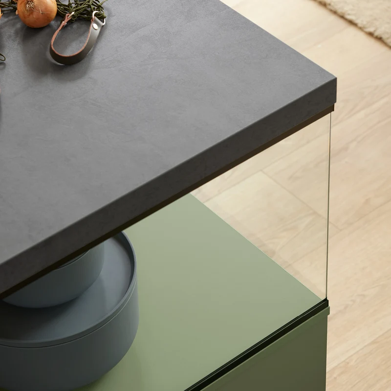 Culineo L-Küche C357 in Olive – Küchenstudio FREY