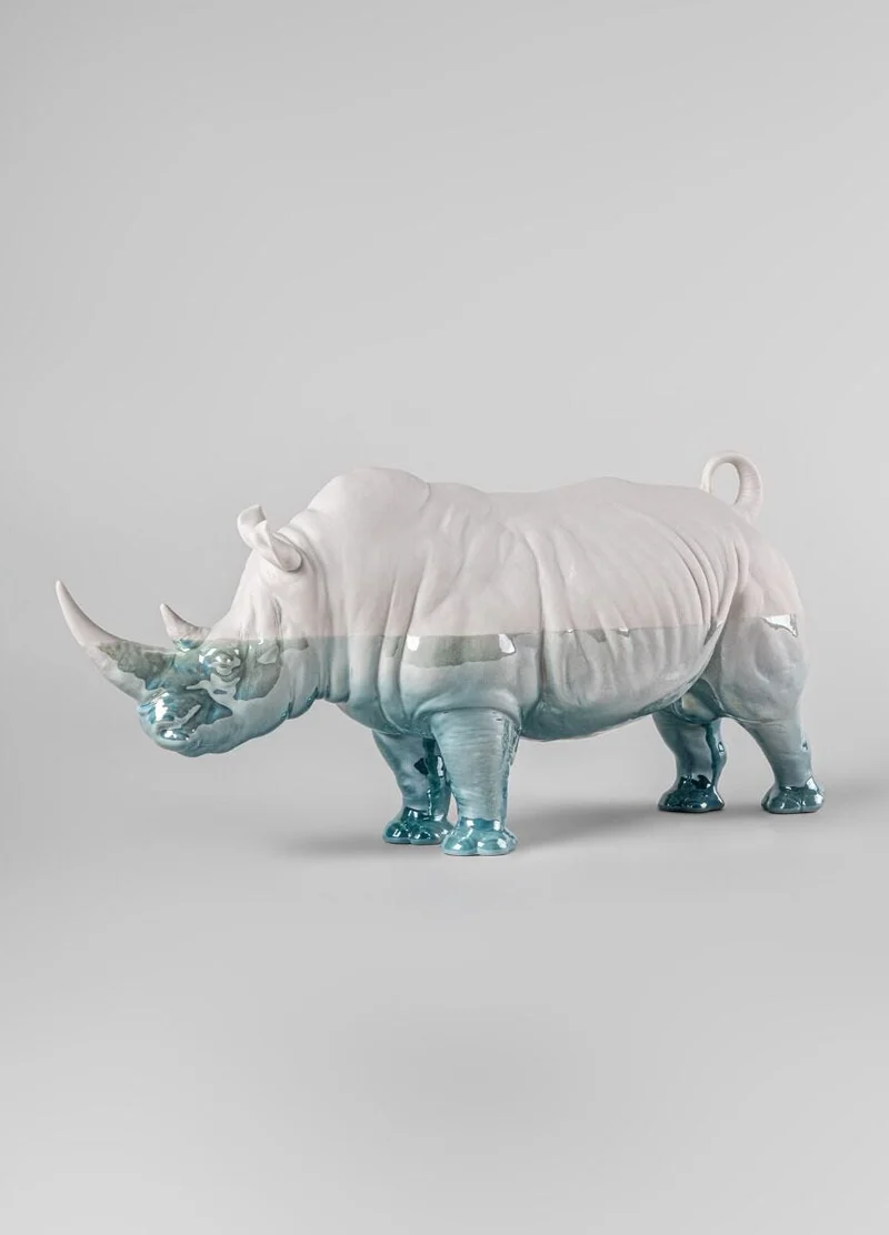 LLADRO® Rhino - Underwater - Skulptur, 22x45cm 01009739
