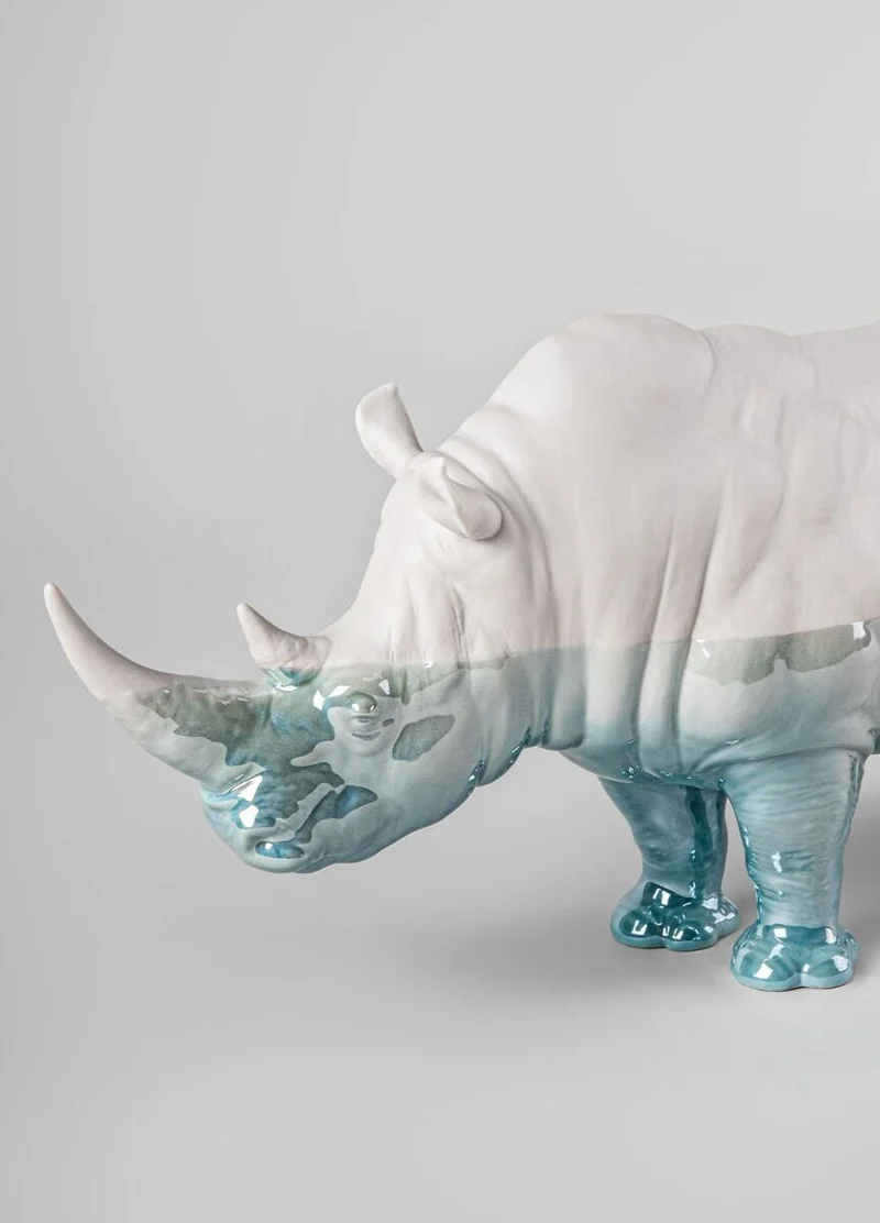 LLADRO® Rhino - Underwater - Skulptur, 22x45cm 01009739