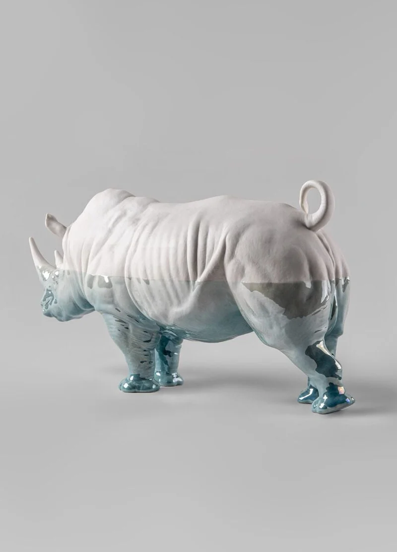 LLADRO® Rhino - Underwater - Skulptur, 22x45cm 01009739