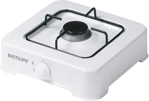 Bastilipo CG-100 Butan- oder Propan-Gaskocher, 1,9 W, Stahlgestell mit doppelter Emaille, Weiß